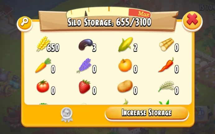 Farm Lvl 100+◆15.8M+ Coins◆Barn Storage 10150◆Silo Storage 3050◆Best Price