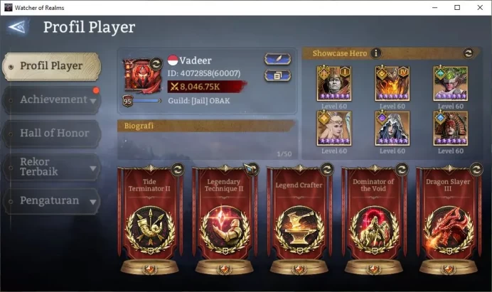 GLOBAL 60x|8M Power|12 Lord[PraetusA1,Iovar,Laya,Etc]|66 Legend[ValeriyaA2,DiaochanA1,YuriA1,Kigiri,Wukong,Etc]| (WOR1162)	