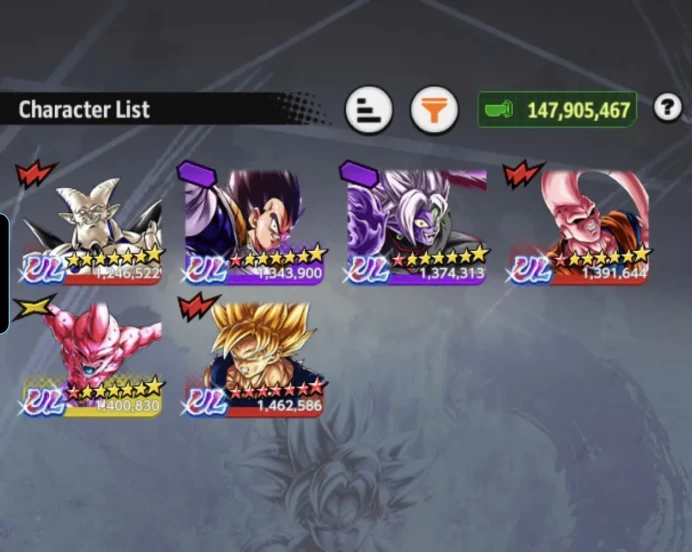 B77-IOS+Android-Good Team-6 UL(Super Buu+Buu Kid+Zamasu)+LR(Vegito+Piccolo)+23 Legends+Good Equipment+Buu Kid Zenkai+Goku Yellow+Vegito Green