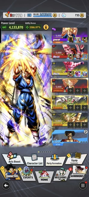 B77-IOS+Android-Good Team-6 UL(Super Buu+Buu Kid+Zamasu)+LR(Vegito+Piccolo)+23 Legends+Good Equipment+Buu Kid Zenkai+Goku Yellow+Vegito Green