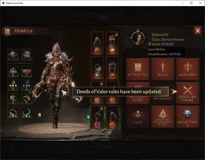 SEA - Agronix|Change Server ON|Lv60(828)|Demon Hunter|CR 31k|Reso 285|Paragon Maledictor|Inferno I|Hell Lv8|Check SS(DI1180)
