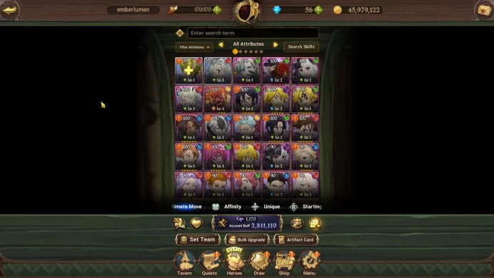 Global|2,8M CC|Starter Ch 7|2 LR+5 UR|Helbram,Elizabeth,Sabunak,Salos,Merlin & Escanor2/6,Thor,DKM,etc|Code Only(SDS4176)