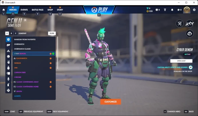 GENJI / CYBER DEMON /MERCY / Full Mail Access / see the picture / Please Read Description / mngq