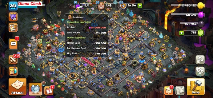 TH18-95% Max -XP261-6 Hero Max -200 Wall Max -11 Epic Max -19K Legendary Loot -Lifetime Warranty - Immediate Delivery