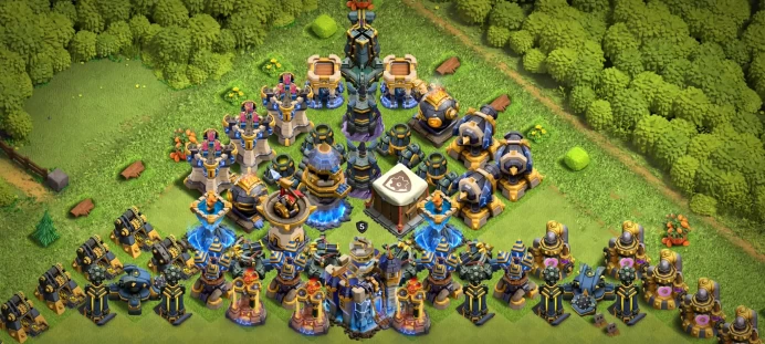 100% MAX HERO - MAX EQUIPMENT EPIC - 96% MAX DEFENSE / WALLS - HERO SKIN - MAGIC ITEMS - GEMS - 2390 WAR STARS
