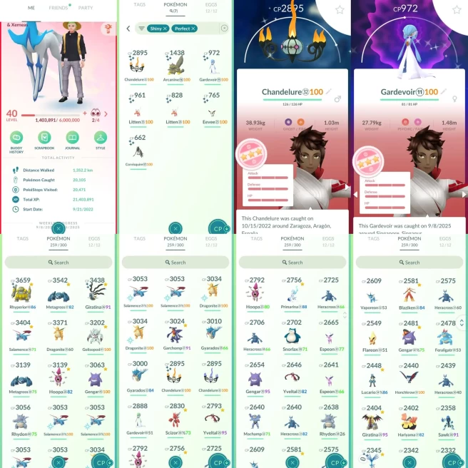 AC1050 Valor | x19 3000CP | x71 2000CP | x7 SHUNDO Chandelure Gardevoir x2 Litten | x2 Giratina (x1 Shiny) x4 Xerneas (x1 Shiny) x2 Yveltal x2 H
