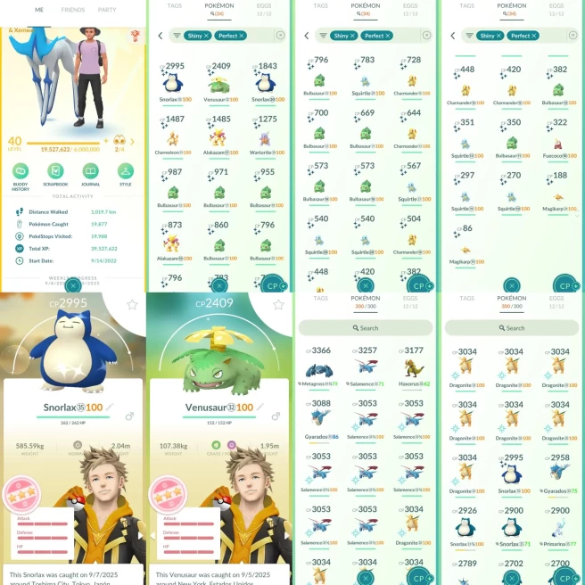 AC1048 Instinct | x19 3000CP | x111 2000CP | x34 SHUNDO x2 Snorlax Venusaur | x9 Giratina x22 Xerneas (x2 Shiny) x4 Yveltal x2 Hoopa x18 Meltan