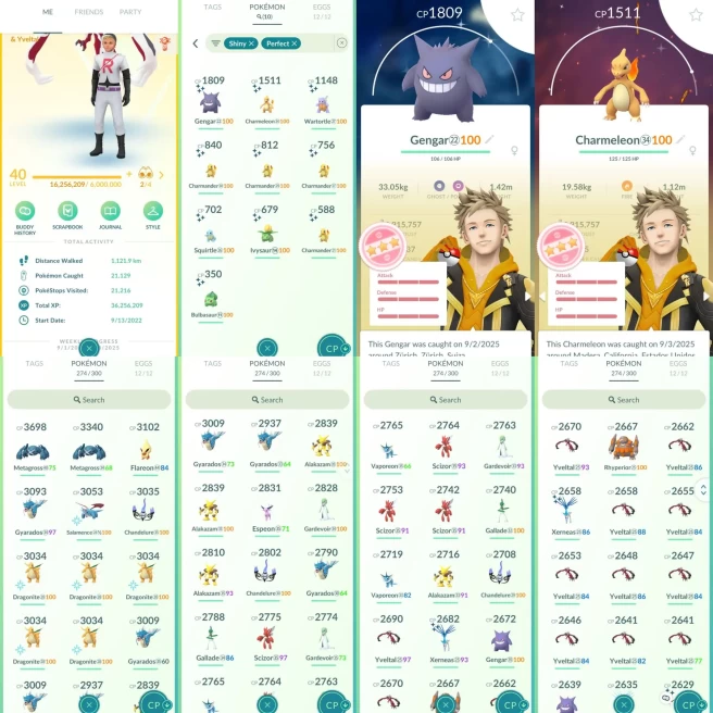 AC1039 Instinct | x13 3000CP | x108 2000CP | x10 SHUNDO Gengar | x14 Xerneas (x2 Shiny) Uxie x19 Yveltal (x1 Shiny) Cosmog | 100IV x5 Dragonite