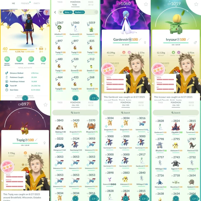 AC1022 - Instintic | x20 3000CP | x111 2000CP | x12 SHUNDO Gardevoir | x1 Latios SHADOW x18 Deoxys Lunala x7 Zacian | Shiny SHADOW Salamence Gar