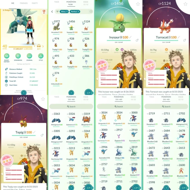 AC1020 - Instintic | x16 3000CP | x107 2000CP | x10 SHUNDO Arcanine x5 Tepig Ivysaur Torracat | x2 Dialga (x1 Shiny) x7 Palkia x6 Zacian x6 Zama