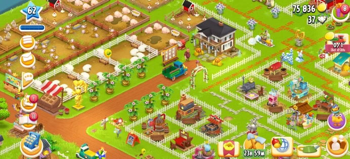 [Code 9779] Level 62 / Barn 800 + 560 Silo / Very Cheap