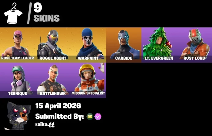 [PC/PSN/XBOX] 9 skins | Super Deluxe STW | Take the L| Orange Justice | Rose Team Leader  | 2500 VB