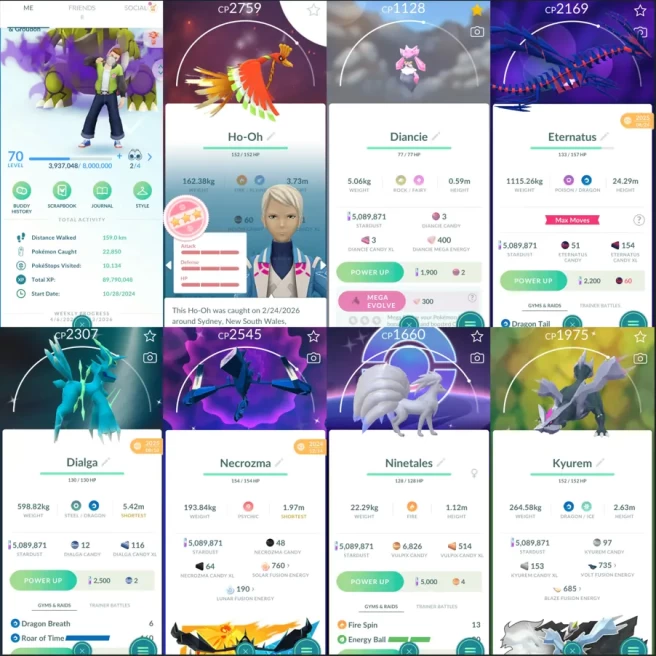 2111 Level 70 Eternatus Dialga100 Shiny Kyurem Shiny Necrozma Shiny GMax Snorlax
