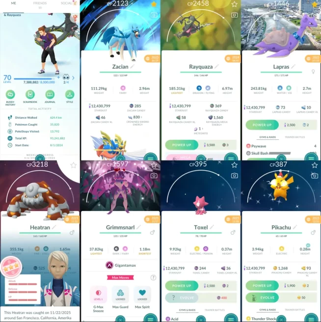2116 Level 70 Shiny Mega Rayquaza Shiny Zacian BG Shiny Zamazenta 