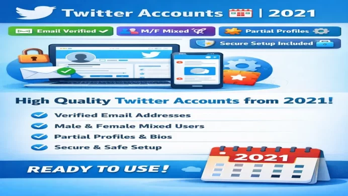 Twitter Accounts | 2021 | Email Verified | M/F | Partial Profiles | Secure Setup Included