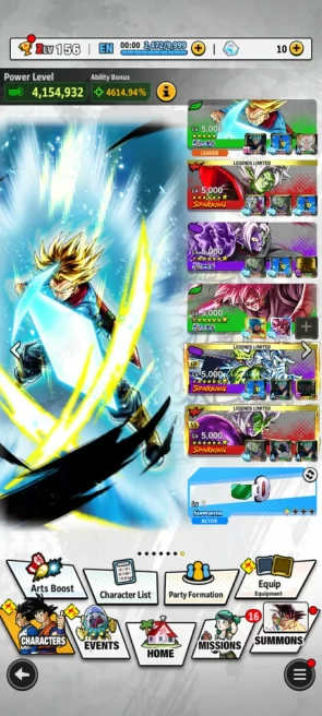 ANDROID+IOS- Team Future-UL Trunks+UL Zamasu 8S+UL Rose Goku 8S+ 19 LF (Zamasu+Cell 8s+Trunk+Kefla) Good Equip (D177)