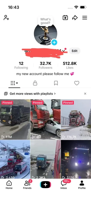 Instanly Delivery/ Monetized 32K Real Followers+510K Real Likes Account/ Creator Rewards Program Activated/ Full Access