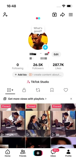 Instanly Delivery/ France Monetized 26K Real Followers+280K Real Likes Account/ Creator Rewards Program Activated/ Full Access