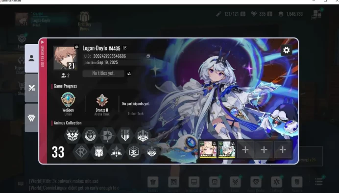 Global-S12|7 SSR(Lian,Rilmocha,Kloss,Freya,Mio,Lilith,Khloros) 19 SR Animus |Male MC|Log Email| Check SS (ER900)