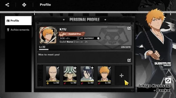 [Nuverse SEA Server]|Lv32|4 SSR[Byakuya+Sign,Ichigo Bankai,Madarame,UraharaEtc]+9 SR|Select ON|Google|CheckSS (BSR792)