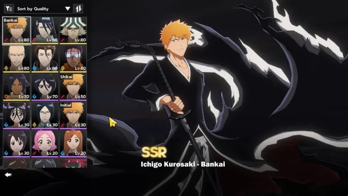 NuverseSEA|END Lv63|7 SSR[(IkkakuB1,Aizen,Ichigo,Urahara,Byakuya,Yoruichi,Tosen)+Sign+Stamp]+11SR|5K Jade|Google(BSR910)