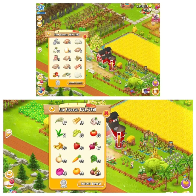 HD132 | Level 93 | Barn Storage 3550 | Silo Storage 2350 | Coins 4M+ | Diamonds 10 | Android & iOS -- Instant Delivery.