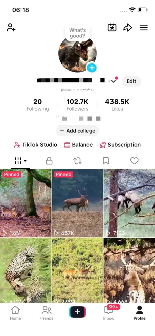 Instanly Delivery/ Monetized 100K Real Followers+420K Real Likes Account/ Creator Rewards Program Activated/ Full Access
