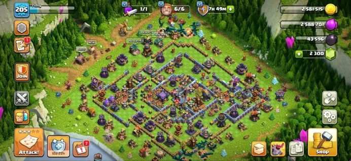 Th18 [Strong Defance] [] Hero 62-79-47-53 [] XP-205 [] Equipments-8-Epic [] Gold/Purple Wall [] NC-Free [] BEST-DEAL
