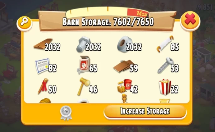 390 Tools◆9.8M+ Coins◆Farm Lvl 90◆659 Diamond◆Barn 7650◆Silo 2100◆Full Tools◆Town Hall◆6 Month Guarantee