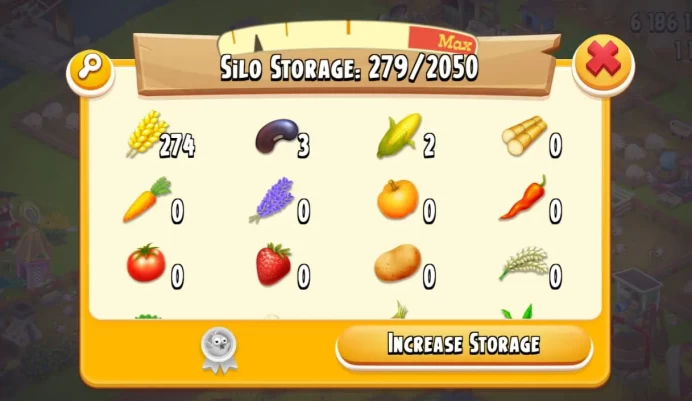 Farm Lvl 80+◆6M+ Coins◆Silo 2050◆Barn 6050◆1117 Diamond◆Full Tools◆16+ Slot◆Full Land◆Fully Safe Barn