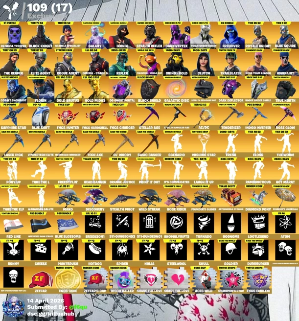 (PC/PSN/SWITCH) 357 Skins / OG SKULL / IKONIK / GALAXY / DARK VERTEX / BLACK KNIGHT