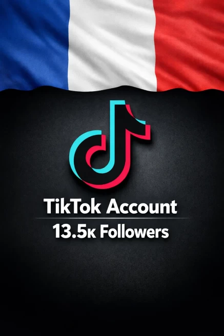 FR France| Account | TikTok Account 13.5k Real Followers 63.1k Likes Full access+Live Acess