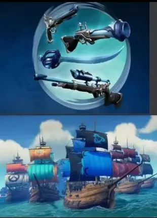 Sea of thieves blue Obsitian （Includes weapons）