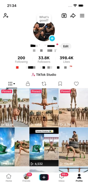 Instanly Delivery/ Monetized 33K Followers+390K Likes Account/ Creator Rewards Program Activated/ Full Access