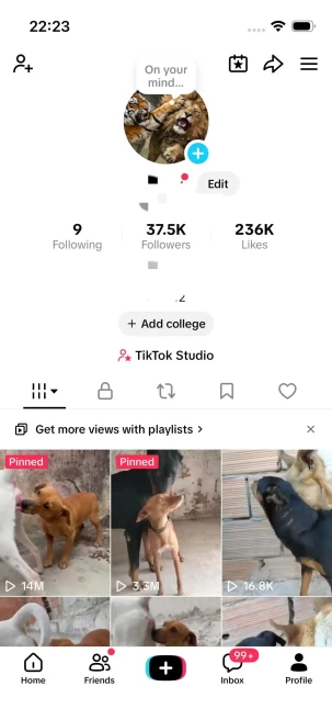 Instanly Delivery/ Monetized 37K Real Followers+230K Real Likes Account/ Creator Rewards Program Activated/ Full Access
