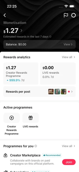 Instanly Delivery/ Monetized 37K Real Followers+230K Real Likes Account/ Creator Rewards Program Activated/ Full Access