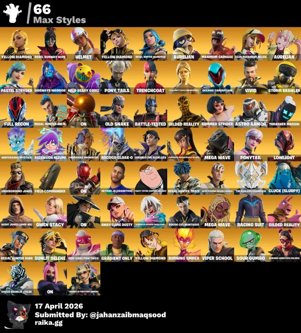 [PC/PSN/XBOX] 149Skins *66 Max styles*|Spider-Man ,Darth Vader,Ahsoka Tano,Optimus Prime,Lara Croft ,The Joker,Neymar Jr |Full Access