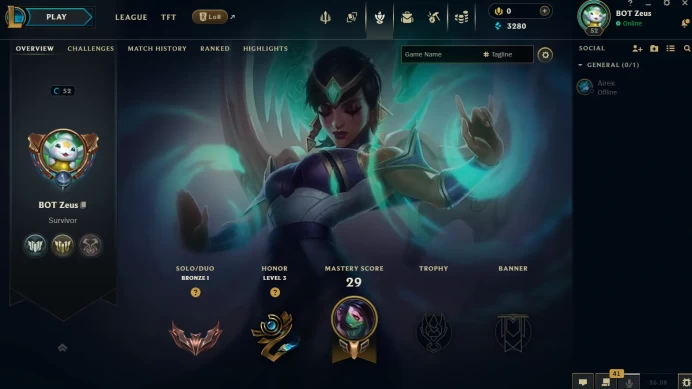 [EUW] S16 - SPLIT 1 - Bronze 1 97 LP -4 Win 1 Lose - 30 LP Gain - Unverified Email