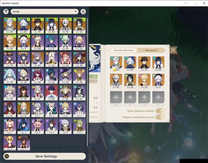 ASIA|AR 55|6 Limited+32(*4Character)|Neuvillate,Furina,Arlecch,Yelan,Xianyun,Zhongli|MC Male|TakeMail|Check SS(GI5784)