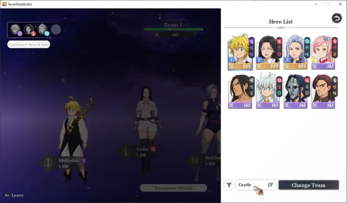 EUROPE |3 SSR| Meliodas, Jericho, Guila + 5 SR |Fresh Starter lv 2|Act 1|Log Netmarble Email|Take Email|SDO1019	