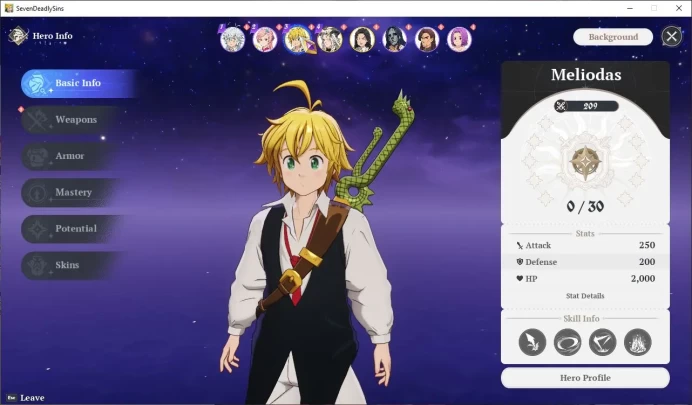 EUROPE |3 SSR| Meliodas, Drake, Guila + SSR Selector & 5 SR |Fresh Starter lv 2|Act 1|Log Netmarble Email|Take Email|SDO1021	