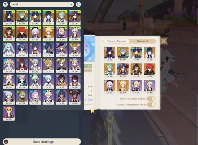 ASIA|AR 55|5 Limited +2(*5Weapon)|Clorinde+Sign,Alhaitham,Wanderer,Yelan,Baizhu|Low Explore Map|Mc Male|TakeMail|CheckSS(GI5805)