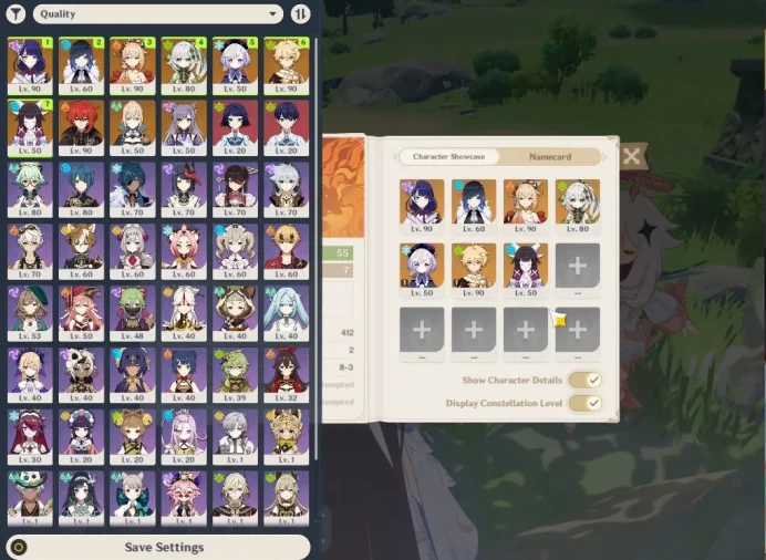 ASIA|AR 55| 5Limited +2(*5Weapon)|Raiden,Columbina,Nahida,YoimiyaC1,Yelan|2 Skin|Mc Male|TakeMail|Check(GI5809)