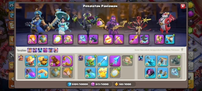 Very rare full equipment epic 16/16(13 max), Th 18 almost max,26 Hero skin, 2 Legendary scenery, C6002