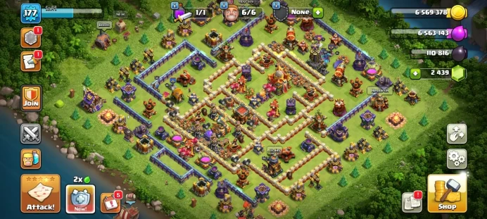 Town hall 16 almost max Xp 177, 9 equipment epic,C6008