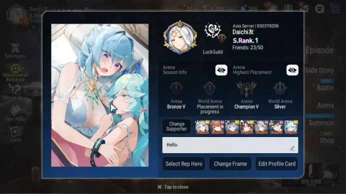 ASIA Verif|25 ML(E Ilynav,Belian,BM Haste,Ruele of Light,C Lilias,etc)+Full Collab OVERLORD,Setsuka,etc|Many Rss|Stove|(ES3899)	