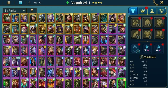 Starter with Mythical - Theodosia : 91k energy / 61 mln coins / Kyoku, Norog, Arix, Ninja + 20 Login Legendaries / Demytha