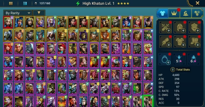 Starter with Mythical - Joan : 90k energy / 59 mln coins / Wythir, Abbess, Arix, Ninja + 19 Login Legendaries / Demytha