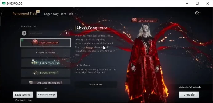 GLOBAL|Lv 90|GS 26K|Abyss Conqueror|1 Harmonic C+5K Jade|Musical Grace Set|Stillfang,Unedge|100% Oddty|Male MC|Netease(WWM1057)