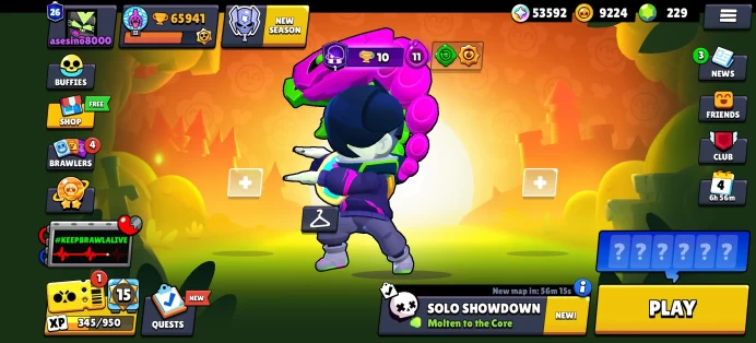 [Code 9790] Level 225 + CR 54 / 65k Trophy + 296 Skins / 56 Hypercharges / Very Cheap